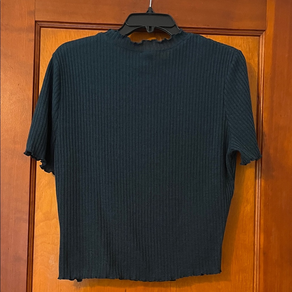 Shein Women's Emerald Ribbed Top